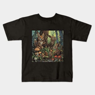 Goblincore Aesthetic - Forest Critters Kids T-Shirt